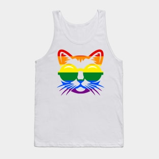 Cool cat gay pride Tank Top